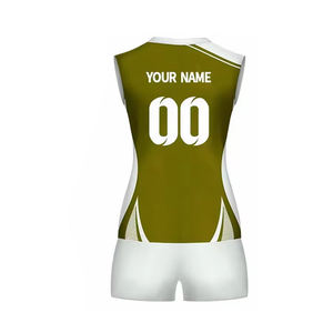 Uniforme de voleibol de manga corta unisex de alta calidad, conjunto de diseño profesional para adultos, precio al por mayor, impresión por sublimación - Product Image 2