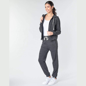 Sudadera con capucha de algodón personalizada al por mayor, sudaderas con cremallera, cárdigan con cremallera en blanco, liso, sin cuerda, sudaderas con capucha con hombros caídos para mujer - Product Image 4