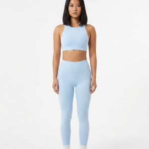 New Fashion High Waisted Sky Blue Solid Gym Yoga <b>Leggings</b> Solid Color Women Scrunch Butt <b>Seamless</b> <b>Leggings</b> For Running - Product Image 1