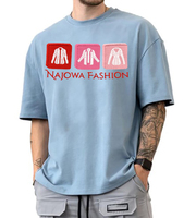 T-shirt Homme Grande Taille Basique à Manches Courtes Imprimé Crânes en Relief Personnalisé 100% Coton Biologique Écologique 220g