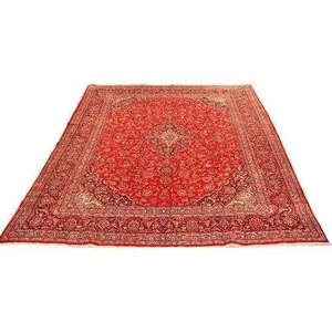 Tapis en laine tissé à la main Kashan, motif élégant au charme du monde ancien, tapis artisanal de haute qualité - Product Image 1