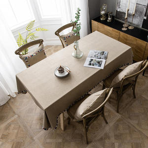 Ensemble de nappe en polyester au crochet lavable pour mariage élégant et moderne imperméable à l'huile pour table à manger taille de couleur personnalisable - Product Image 5