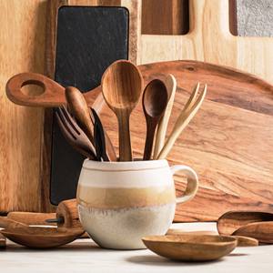 Juego de cuchara de trabajo de madera y resina Juego de servidor de ensalada de madera y resina más vendidos y utensilios Artículos hechos a mano - Product Image 5