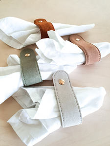 <b>Marvelous</b> Design Leather Napkin <b>Ring</b> for Wedding Dining Table Handicraft Top Quality Table Decoration and Accessories - Product Image 3