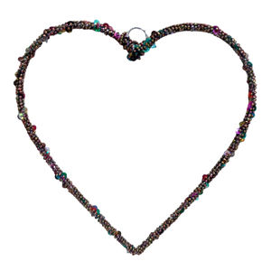 Fait à la main en vrac forme de coeur fer/perles noël suspendus ornement nickelé pour la maison vacances décoration de noël - Product Image 5