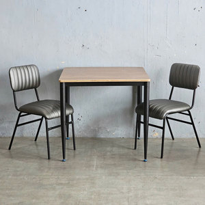 CBBA115 Minimalist Dining Set for 2 <b>Foldable</b> Plywood <b>Table</b> <b>with</b> Iron <b>Legs</b> for Kitchen or Living Room - Product Image 3