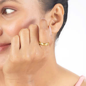 แหวนเปิดปรับขนาดได้ สแตนเลสประดับเพชรซิร์คอน แฟชั่นสำหรับผู้หญิง - Product Image 2