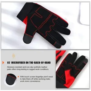 Gants d'équitation de moto de qualité supérieure hommes gants tactiques de mécanicien d'usure flexible robuste personnaliser Logo en gros - Product Image 2