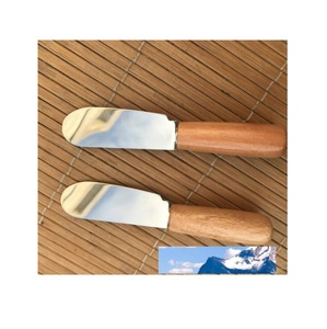 Xyj couteaux à fromage en acier inoxydable, manche en bois d'acacia, spatule de coupe-beurre pour la cuisine, outils à fromage - Product Image 5