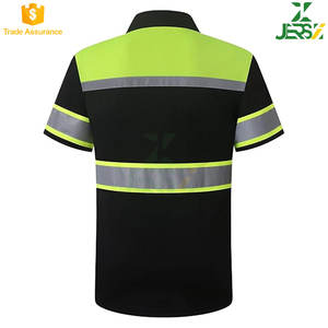 Camisas DE SEGURIDAD personalizables de alta visibilidad de alta calidad | Ropa de trabajo de manga corta reflectante alta Bolsillo de polo | Transpirable Unisex - Product Image 6
