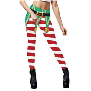 Activewear Leggings nouveau exercice en plein air Fitness Yoga taille élastique femmes taille haute noël Stretch hanche ascenseur imprimer - Product Image 3