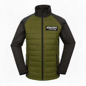 Veste à bulles en polyester léger à fermeture éclair pour hommes, coupe-vent, respirante et durable pour la randonnée et le sport - Product Image 1