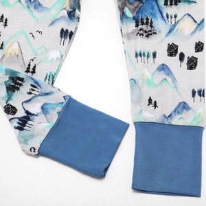 Hot Selling Floral Patterned Clothing Set for Boys and Girls Spring Season Baby Pajamas with Leggings for Home or <b>Christmas</b> - Product Image 5