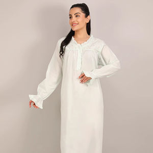 Camisón de verano para mujer, ropa de noche, ropa de dormir de algodón suave, vestido de noche para mujer con la mejor calidad de la India - Product Image 1