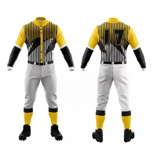 2022 Ontwerp Uw Eigen Baseball Jersey Uniform Sublimatie Custom Design Team Wear Uniform Set Nieuwe Stijl Comfortabele Baseball