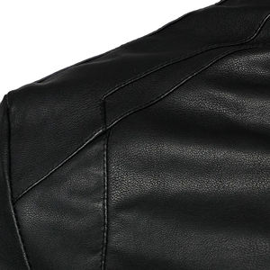 Veste en cuir de peau de vache de moto pour hommes de haute qualité fabriquée au Pakistan avec tissu en toile Style High Street - Product Image 4