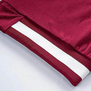 Conjunto de 2 piezas transpirable de terciopelo con logotipo personalizado para hombre, con cremallera y pantalones para otoño, chándales de terciopelo con logotipo de diamantes de imitación - Product Image 6