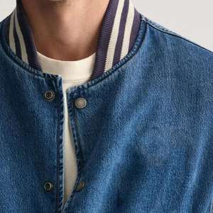 Dernière veste universitaire longue en toile décontractée pour homme, OEM, hiver, extérieur, patch en chenille brodé sur le devant, imperméable, respirante - Product Image 5