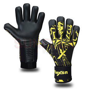 Guantes de portero de cuero profesional de alta calidad Guantes de portero de Bajo MOQ de etiqueta privada y duraderos - Product Image 1