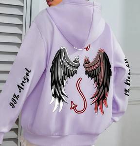 Trending <b>High</b> Quality Drop-Shoulders Pullover Custom Casual 3D Printed Hoodies 100% Cotton Wholesale Hoodies for Woman - Product Image 3