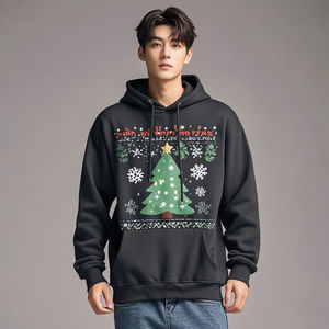 Sudaderas CON CAPUCHA DE Navidad baratas al por mayor último estilo sudaderas con capucha de Navidad personalizadas sudaderas con capucha de Navidad con cordón de alta calidad para hombres - Product Image 5