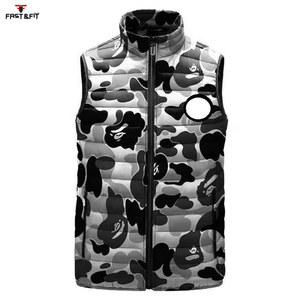 Profesional hecho nueva llegada invierno al aire libre rompevientos chaleco informal a prueba de viento con capucha chaquetas sin mangas - Product Image 5