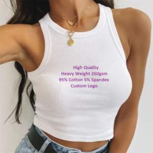 Vente en gros de tissu en coton pour débardeur pour femmes, débardeur de course, de fitness, de taille américaine, débardeur OEM, ODM, logo personnalisé, marque privée - Product Image 1