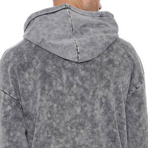 Sweat-shirt et pantalon de survêtement unisexe personnalisé en coton lourd imprimé, coupe-vent, respirant, délavé à l'acide pour hommes - Product Image 4