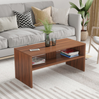 Ensemble de table basse et table d'appoint de luxe au design moderne Oliver amélioré avec étagères (personnalisation disponible)