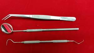 ชุดเครื่องมือทันตกรรมพื้นฐานชุดเครื่องมือทันตกรรมแบบใช้มือคลาส III เครื่องมือสำรวจปากผ้าฝ้าย #5 - Product Image 3