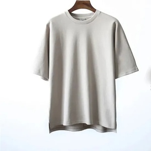เสื้อยืดคอกลมทรงหลวมสไตล์วินเทจคุณภาพสูง ผ้าฝ้าย 100% ยับยาก ระบายอากาศได้ดี สำหรับผู้ชาย - Product Image 1