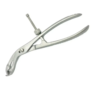 Instrumentos ortopédicos manuales de acero inoxidable, fórceps de sujeción ósea con mandíbula dentada de autorretención en ángulo con bloqueo - Product Image 4