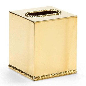 Boîte de rangement de mouchoirs en métal doré fabriqué en usine - Product Image 6