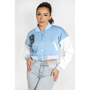 เสื้อแจ็คเก็ตวาร์ซิตี้สตรีทแวร์สำหรับผู้หญิงรุ่นใหม่ |   ทรงเข้ารูป แขนยาว ระบายอากาศได้ดี ดีไซน์ดิบๆ |   โลโก้แบบกำหนดเอง สวมใส่สบาย บริการ OEM - Product Image 4