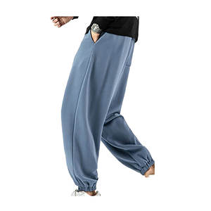 Pantalones de correr acampanados lavados para hombre, pantalones de chándal apilados personalizados de alta calidad con cintura elástica, estilo informal French Terry OEM - Product Image 5