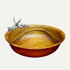 Bol en bois élégant fait à la main Vaisselle polie moderne avec feuille d'or en laiton Bol à salade de dîner de mariage bon marché pour servir - Product Image 3