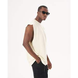 Camiseta sin Mangas Deportiva para Hombre, Diseño de Logotipo Personalizado, Top de Punto Liso de Venta Caliente, Material Transpirable, Sublimación de Logotipo Personalizado de la Mejor Calidad - Product Image 3