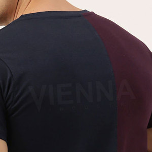 T-shirts pour hommes en polyester et coton, coupe ajustée, 100% coton, haute qualité, logo personnalisé, t-shirt unisexe, impression vierge - Product Image 3