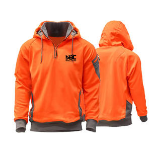 Sweat à capuche de sécurité réfléchissant haute visibilité pour homme personnalisé-Mélange de coton et de polyester, prix de gros OEM et ODM. - Product Image 1