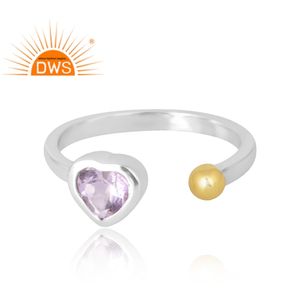 Best Design Sterling Silver Natural <b>Pink</b> Amethyst Gemstone Ring Custom Jewelry For Women <b>Gift</b> For Her - Product Image 3