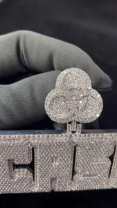 จี้เพชรมอยส์ซาไนต์เงินสเตอริ925จี้ฮิปฮอปของขวัญวันคริสต์มาสของขวัญแต่งงานสำหรับเธอ - Product Image 2