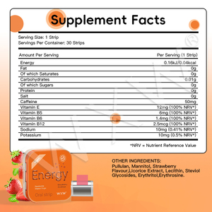 Tiras Orales Disolubles de Alta Calidad Personalizadas, Tiras Orales de Película Delgada que se Disuelven, Suplemento para la Salud Inmunológica y Energía - Product Image 2