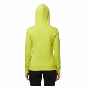 Sudadera con Capucha Premium Verde Brillante para Mujer, Ropa Urbana de Alta Visibilidad, Sudadera Holgada de Felpa de Algodón de Alta Calidad - Product Image 2