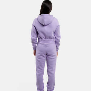 2025 nueva llegada Unisex 2 piezas Streetwear con capucha ligero 100% algodón sólido elástico Cargo pantalones hasta la rodilla conjuntos de chándal - Product Image 6