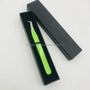 Eyelash Fiber Tip Tweezers Custom Logo Private Label Professional Precision Anti-Magnetic Anti-Static Stainless Steel Lash - Product Image 5