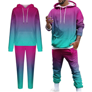 Vente en gros de survêtements d'entraînement pour le sport à capuche 2025 Nouveaux survêtements élégants en coton uni à sublimation - Product Image 1