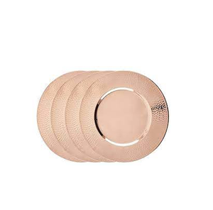 Vaisselle pour restaurant maison assiette en cuivre sûre assiette de mariage en porcelaine ensemble d'assiettes de chargeur et produit de Offre Spéciale - Product Image 2