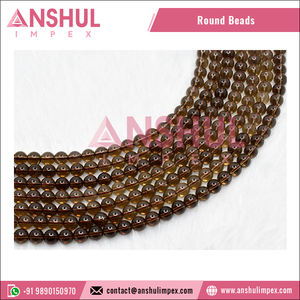 2022 New Arrival Premium Quality 10mm Smoky Quartz Gemstone Round Loose <b>Beads</b>/ <b>Stone</b> <b>Beads</b> From India - Product Image 2