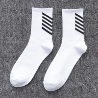 Chaussettes en coton pour hommes Grande taille Plus grande taille 45 46 48 Chaussettes courtes de ville blanches Classiques Sox Hip Hop Hombre Male