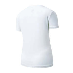 Camiseta ERKE para Mujer, Corte Ajustado, Cuello Redondo, Blanca, de Algodón Tejido con Decoración de Letras en Forma de Diamante, Tallas XS-XL Disponibles, Corte Corto - Product Image 2
